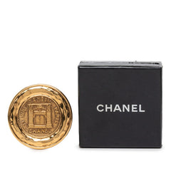 シャネル 31 RUE CAMBON ル カンボン ヴィンテージ ラウンド ブローチ ゴールド メッキ レディース CHANEL 【中古】