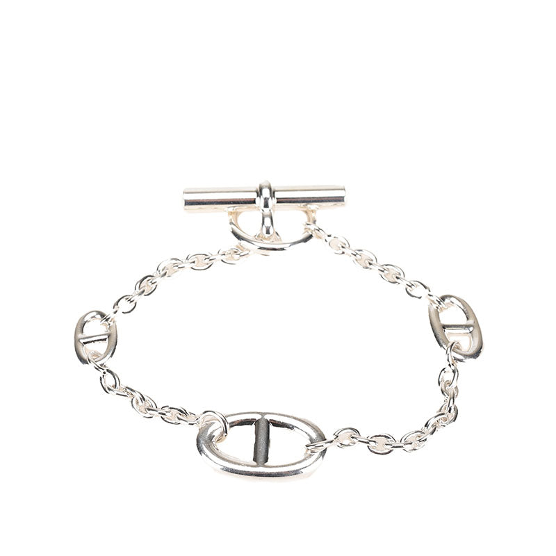 エルメス シェーヌダンクル ファランドール ブレスレット SV925 シルバー メンズ HERMES 【中古】