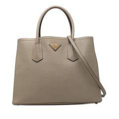 プラダ キュイール ダブル ハンドバッグ ショルダーバッグ 2WAY B2756T ベージュ サフィアーノレザー レディース PRADA 【中古】