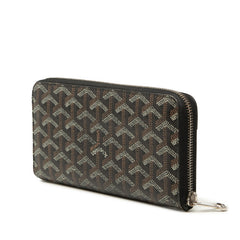 ゴヤール マティニョンGM 長財布 ブラック PVC レザー レディース GOYARD 【中古】