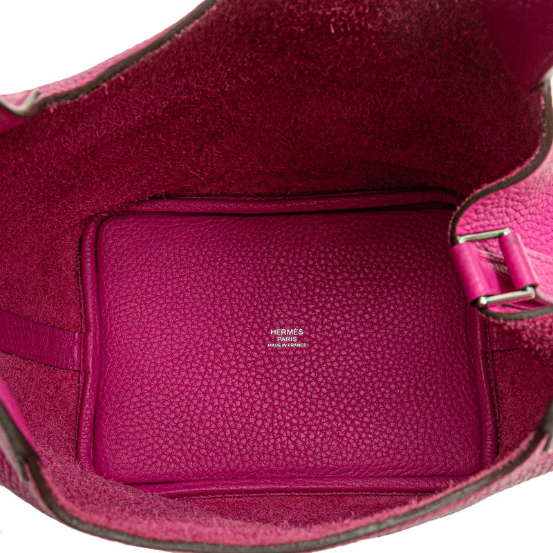 エルメス ピコタンロックPM ハンドバッグ マグノリア ピンク シルバー金具 トリヨンクレマンス レディース HERMES 【中古】