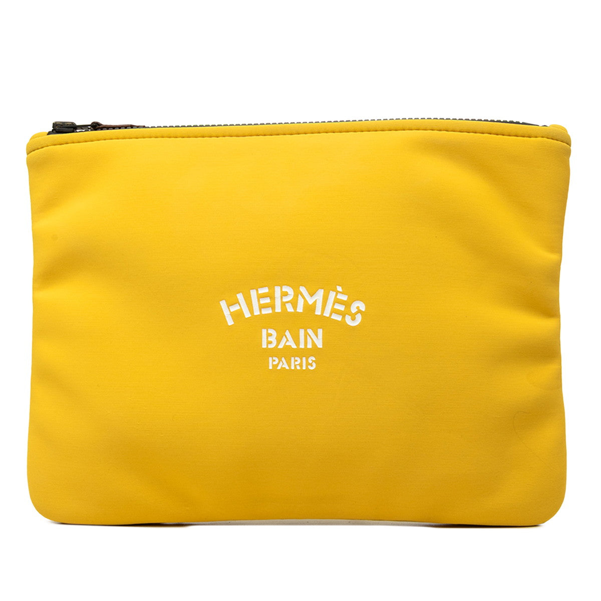 エルメス トゥルース フラット ネオバンMM ポーチ クラッチバッグ セカンドバッグ イエロー ポリアミド レディース HERMES 中古