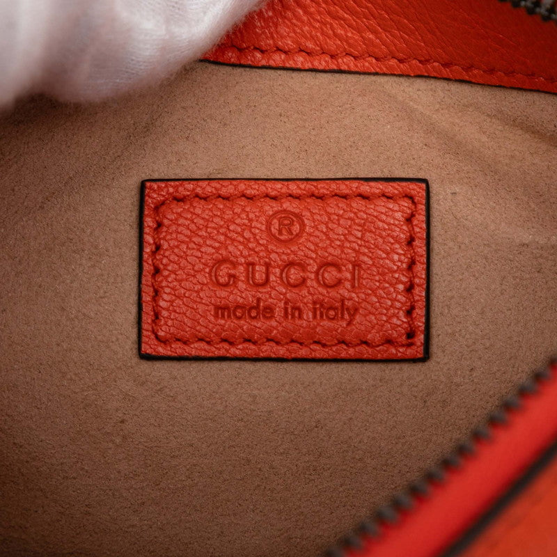 グッチ GGマーモント アフロディーテ ハンドバッグ ワンショルダーバッグ 739076 オレンジ レザー レディース GUCCI 【中古】