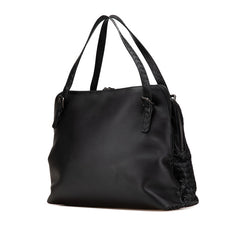 ボッテガヴェネタ イントレチャート ハンドバッグ ビジネスバッグ ブラック レザー メンズ BOTTEGAVENETA 【中古】