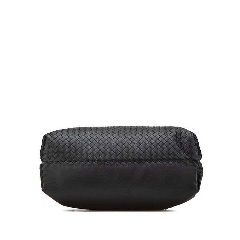 ボッテガヴェネタ イントレチャート ハンドバッグ ビジネスバッグ ブラック レザー メンズ BOTTEGAVENETA 【中古】