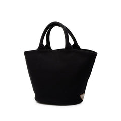 プラダ 三角ロゴプレート カナパ トートバッグ ショルダーバッグ 2WAY 1BG186 ブラック キャンバス レディース PRADA 中古