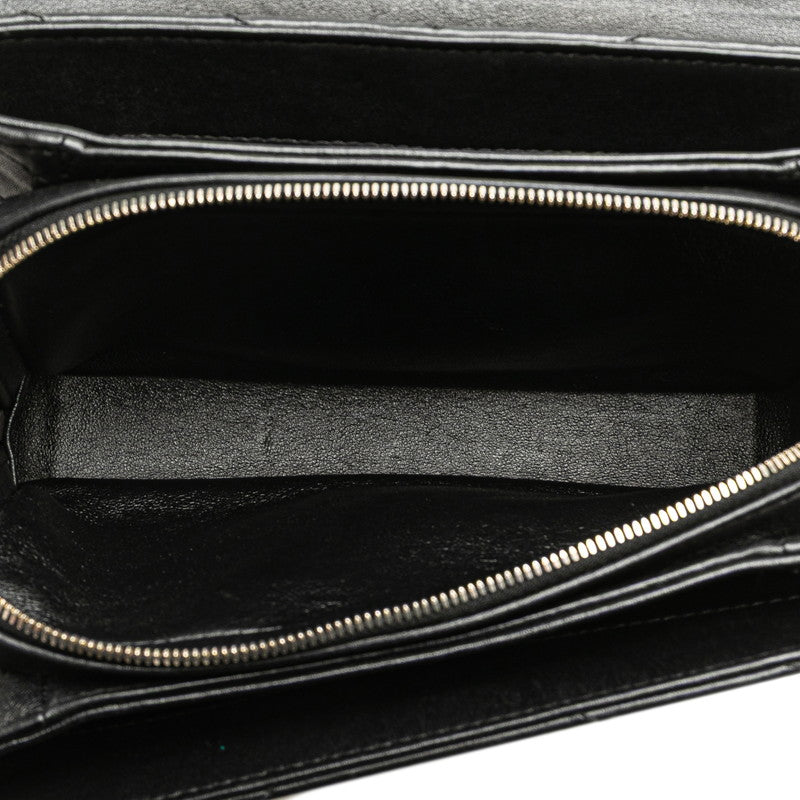 シャネル シェブロン ココマーク チェーン ショルダーバッグ ハンドバッグ ブラック ラムスキン レディース CHANEL 【中古】