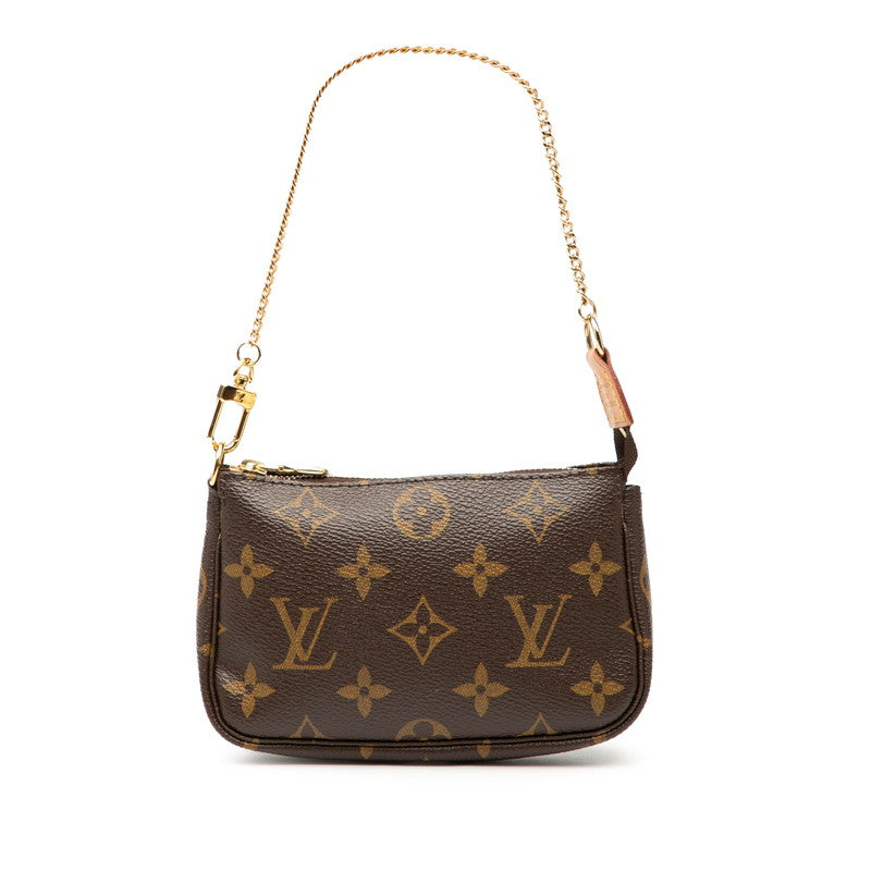 ルイ ヴィトン モノグラム アクセソワール ポーチ ミニハンドバッグ M58009 ブラウン PVC レザー レディース LOUIS VUITTON 【中古】