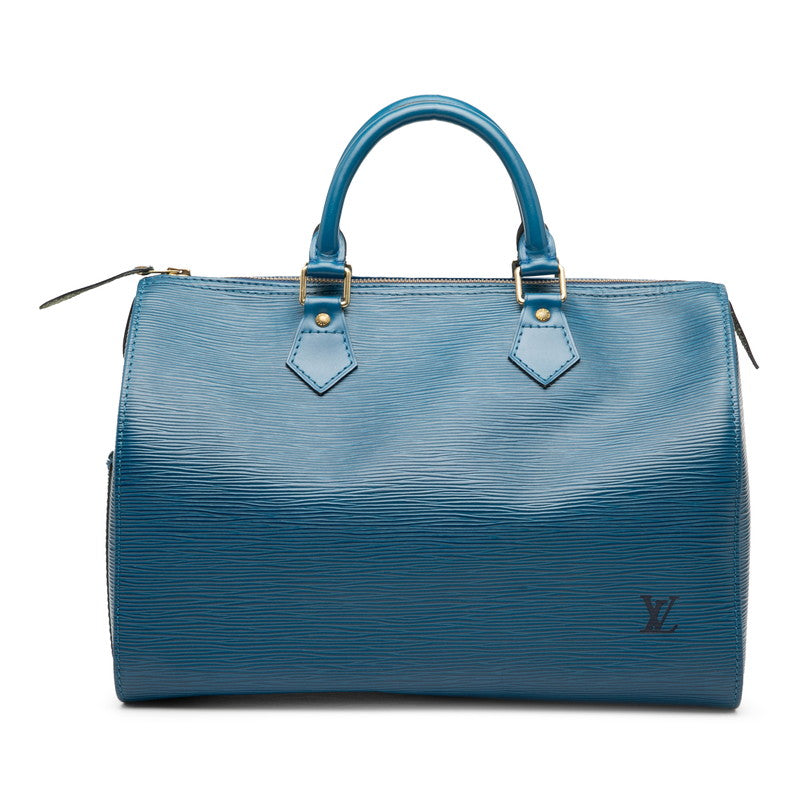 ルイ ヴィトン エピ スピーディ30 ハンドバッグ ミニボストンバッグ M43005 トレドブルー レザー レディース LOUIS VUITTON 【中古】
