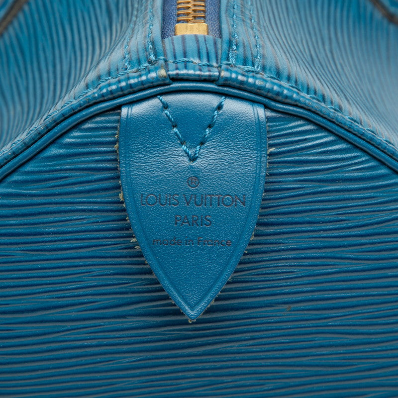 ルイ ヴィトン エピ スピーディ30 ハンドバッグ ミニボストンバッグ M43005 トレドブルー レザー レディース LOUIS VUITTON 【中古】