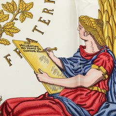 エルメス カレ90 République Française Liberté Égalité Fraternité 1789 フランス革命を記念して スカーフ ブルー マルチカラー シルク レディース HERMES 中古