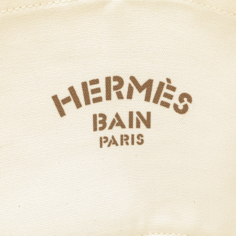 エルメス サックドプラージュ ニューカバヤデール トートバッグ アイボリー ブラウン パープル キャンバス レディース HERMES 【中古】