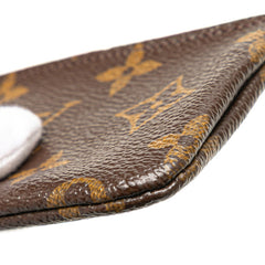 ルイ ヴィトン モノグラム ポシェット クレ コインケース キーケース 小銭入れ　 M62650 ブラウン PVC レザー レディース LOUIS VUITTON 【中古】