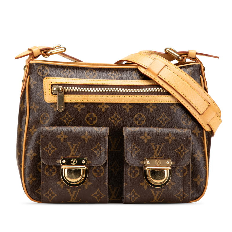 ルイ ヴィトン モノグラム ハドソンGM ショルダーバッグ M40045 ブラウン PVC レザー レディース LOUIS VUITTON 【中古】