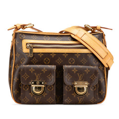 ルイ ヴィトン モノグラム ハドソンGM ショルダーバッグ M40045 ブラウン PVC レザー レディース LOUIS VUITTON 【中古】