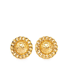 シャネル ココマーク マトラッセ イヤリング ゴールド メッキ レディース CHANEL 【中古】