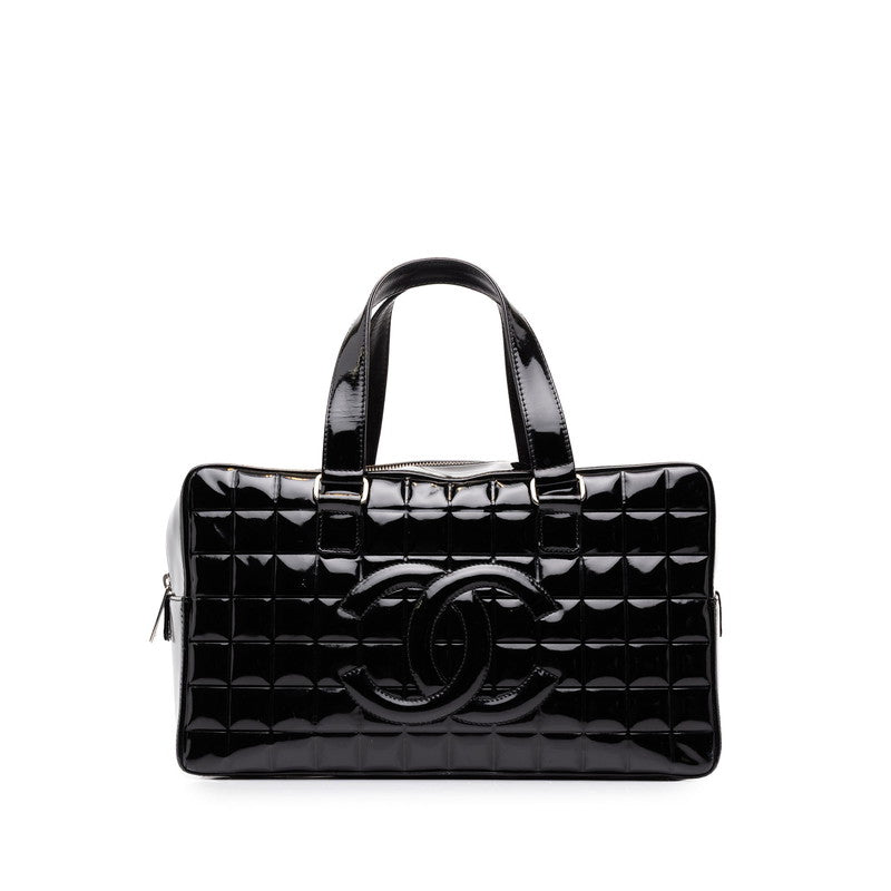 シャネル ココマーク チョコバー ハンドバッグ ミニボストン A19271 ブラック パテントレザー レディース CHANEL 中古