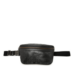 グッチ GGインプリメ ウエストバッグ ボディバッグ 233269 ブラック PVC メンズ GUCCI 中古