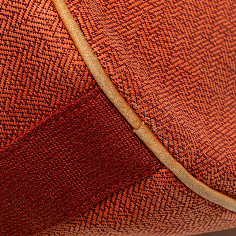 エルメス サクソーMM ハンドバッグ オレンジ トワルアッシュ レディース HERMES 【中古】