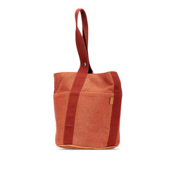 エルメス サクソーMM ハンドバッグ オレンジ トワルアッシュ レディース HERMES 【中古】