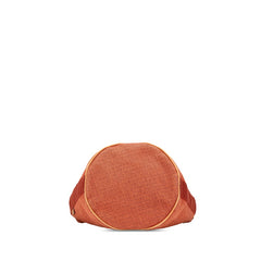 エルメス サクソーMM ハンドバッグ オレンジ トワルアッシュ レディース HERMES 【中古】