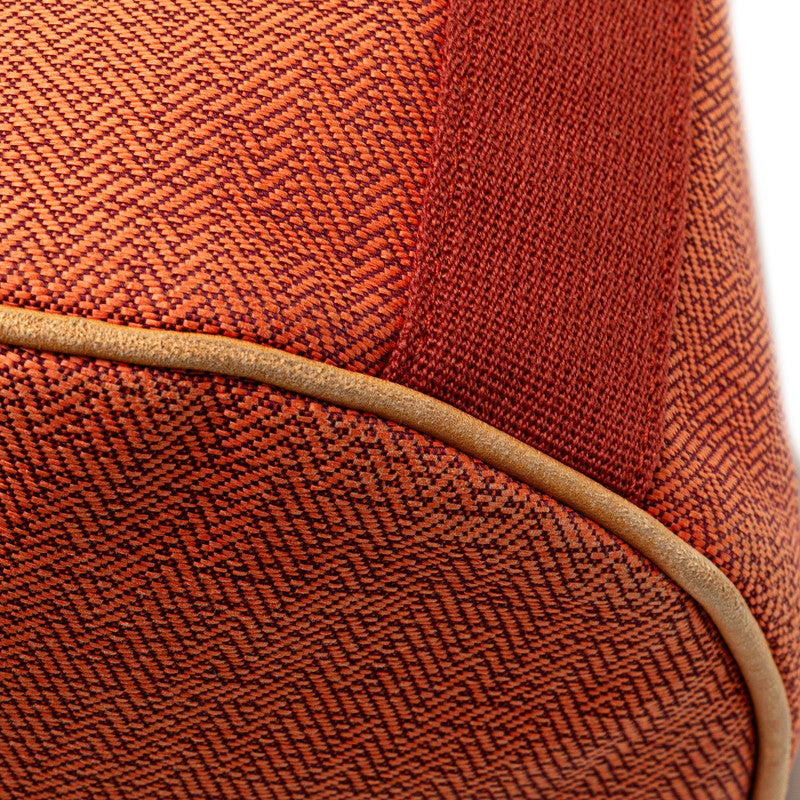 エルメス サクソーMM ハンドバッグ オレンジ トワルアッシュ レディース HERMES 【中古】