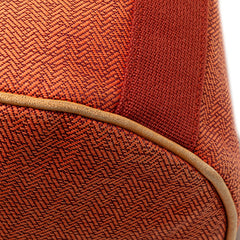 エルメス サクソーMM ハンドバッグ オレンジ トワルアッシュ レディース HERMES 【中古】