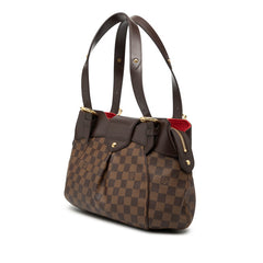 ルイ ヴィトン ダミエ システィナPM ハンドバッグ N41542 ブラウン PVC レザー レディース LOUIS VUITTON 【中古】