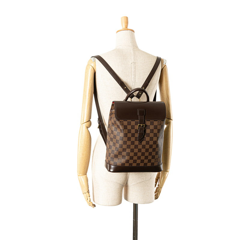 ルイ ヴィトン ダミエ ソーホー リュック バックパック N51132 ブラウン PVC レザー レディース LOUIS VUITTON 【中古】