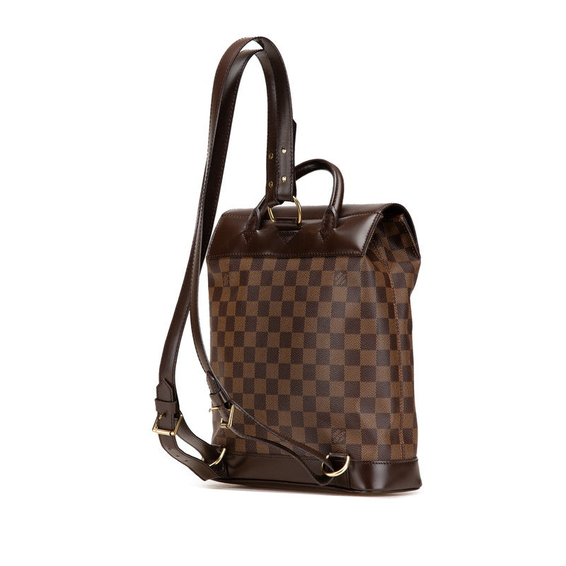 ルイ ヴィトン ダミエ ソーホー リュック バックパック N51132 ブラウン PVC レザー レディース LOUIS VUITTON 【中古】