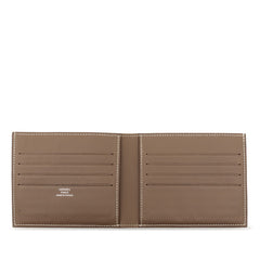 エルメス シチズンツイル 二つ折り財布 エトゥープ ヴォースイフト レディース HERMES 【中古】