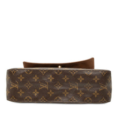 ルイ ヴィトン モノグラム ミニルーピング ショルダーバッグ ハンドバッグ M51147 ブラウン PVC レザー レディース LOUIS VUITTON 【中古】