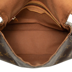 ルイ ヴィトン モノグラム ミニルーピング ショルダーバッグ ハンドバッグ M51147 ブラウン PVC レザー レディース LOUIS VUITTON 【中古】