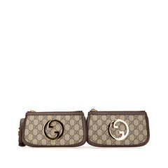 グッチ GGスプリーム ブロンディ ボディバッグ ウエストバッグ 702614 ブラウン PVC レザー レディース GUCCI 【中古】