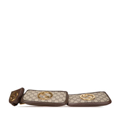 グッチ GGスプリーム ブロンディ ボディバッグ ウエストバッグ 702614 ブラウン PVC レザー レディース GUCCI 【中古】