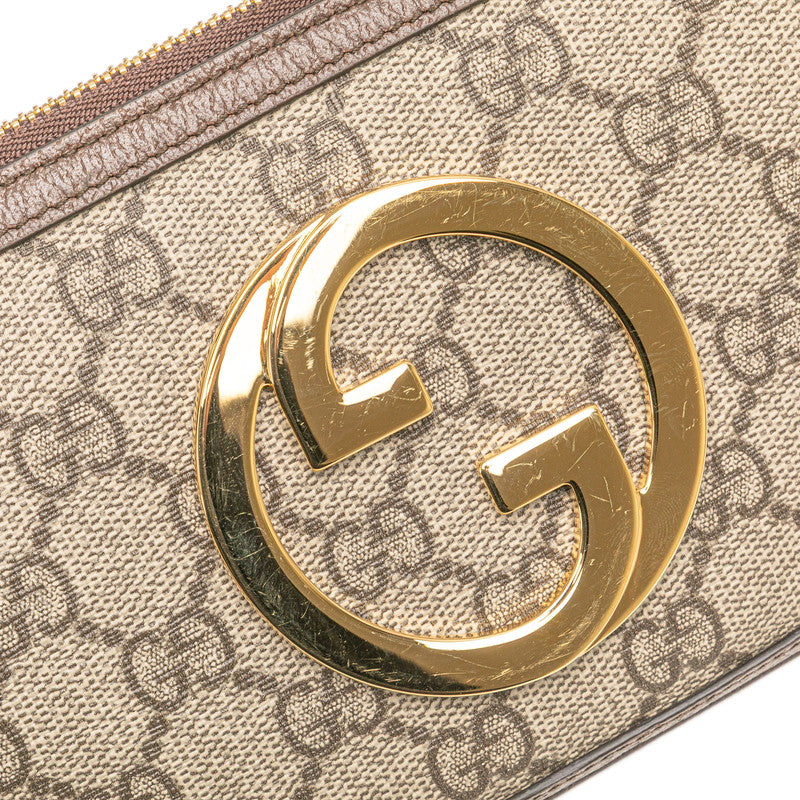 グッチ GGスプリーム ブロンディ ボディバッグ ウエストバッグ 702614 ブラウン PVC レザー レディース GUCCI 【中古】