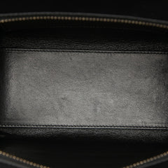 セリーヌ ラゲージ ナノショッパー トリコロール ハンドバッグ ホワイト マルチカラー レザー ヌバック レディース CELINE 【中古】