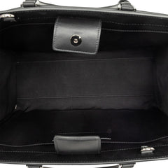 ブルガリ ロゴ トートバッグ ハンドバッグ ショルダー 2WAY ブラック グレインカーフレザー レディース BVLGARI 【中古】