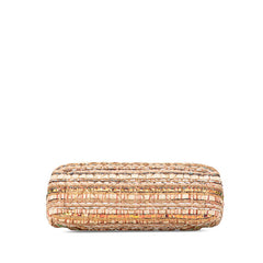 シャネル マトラッセ ココマーク チェーン ショルダーバッグ ベージュ マルチカラー ツイード レザー レディース CHANEL 【中古】