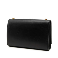 サンローラン ケイト タッセル チェーン ショルダーバッグ 354119 ブラック ゴールド レザー レディース SAINT LAURENT 【中古】