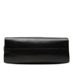 ヴァレンティノ Vリング チェーン ワンショルダーバッグ ハンドバッグ ブラック レザー レディース VALENTINO 中古