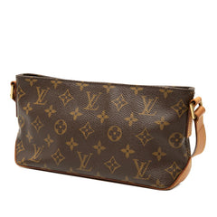 ルイ ヴィトン モノグラム トロター 斜め掛け ショルダーバッグ M51240 ブラウン PVC レザー レディース LOUIS VUITTON 中古