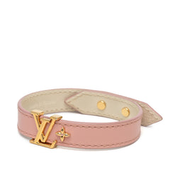 ルイ ヴィトン ブラスレ LVアイコニック ブレスレット #17 M8088 ピンク レザー レディース LOUIS VUITTON 【中古】