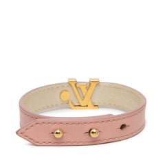 ルイ ヴィトン ブラスレ LVアイコニック ブレスレット #17 M8088 ピンク レザー レディース LOUIS VUITTON 【中古】