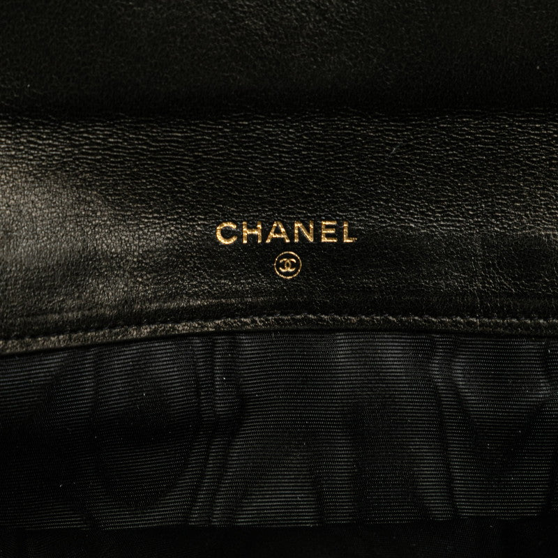 シャネル ココマーク 長財布 ブラック レザー レディース CHANEL 【中古】