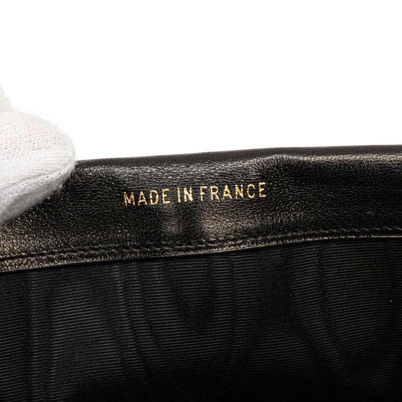 シャネル ココマーク 長財布 ブラック レザー レディース CHANEL 【中古】