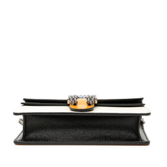 グッチ ディオニュソス チェーン 斜め掛け ショルダーバッグ 476432 ブラック ホワイト イエロー レザー レディース GUCCI 【中古】