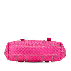 ボッテガヴェネタ イントレチャート ハンドバッグ ショルダーバッグ 2WAY ピンク レザー レディース BOTTEGAVENETA 【中古】