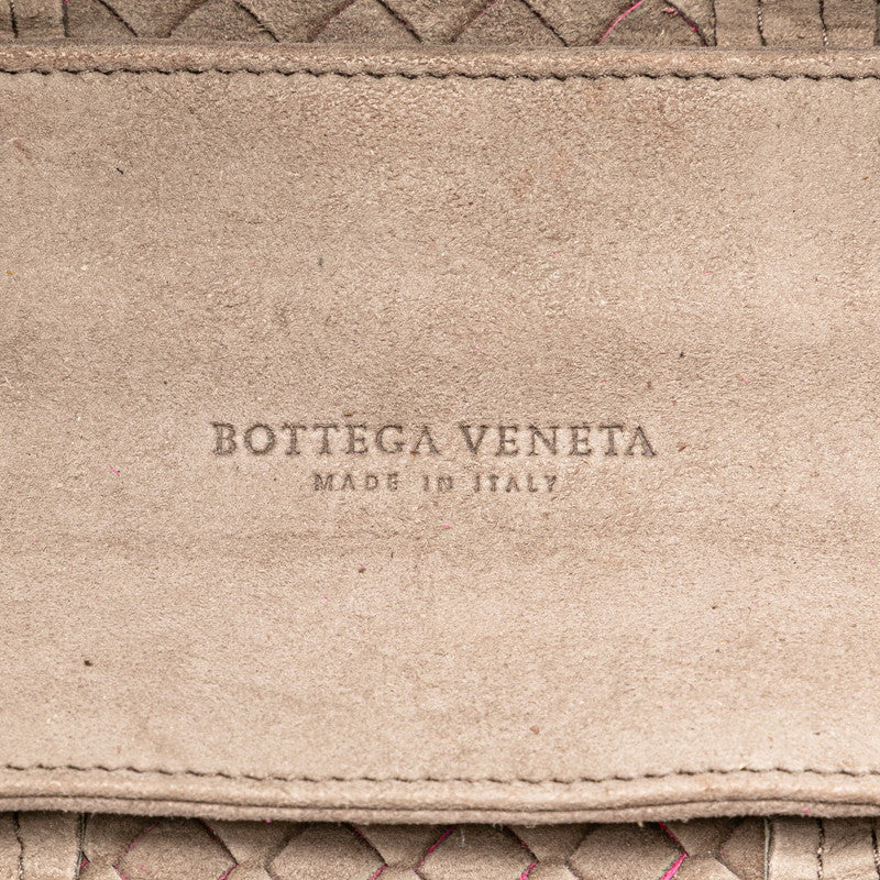 ボッテガヴェネタ イントレチャート ハンドバッグ ショルダーバッグ 2WAY ピンク レザー レディース BOTTEGAVENETA 【中古】