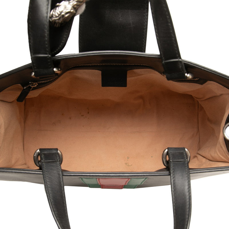 グッチ シェリーライン ディオニュソス ハンドバッグ ショルダーバッグ 2WAY 444167 ブラック レザー レディース GUCCI 【中古】